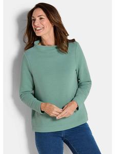 Толстовка с длинными рукавами, в стиле пуфа, с высоким воротом, серо-зеленого цвета. GOLDNER