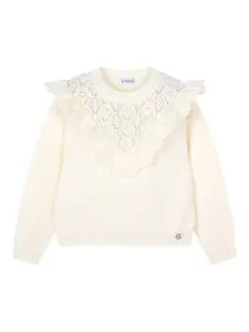 Вязаный свитер Mayoral, белый