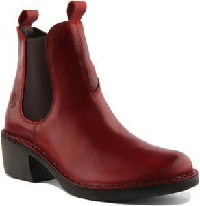 Женские ботинки Chelsea Fly London, Rot/Ausflug, Einfarbig (Getaway Solids)