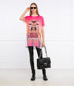 Футболка Twinset Actitude stampata loose fit, роза