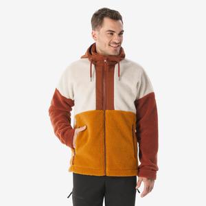 QUECHUA Мужская флисовая куртка Sherpa, тёплая зимняя для походов - SH900 коричневого цвета