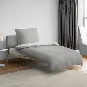 Постельное белье Dream Sleep Uni Melange Flannel 840200 135x200 см + 80x80 см, цвет штормовой серый Traumschlaf