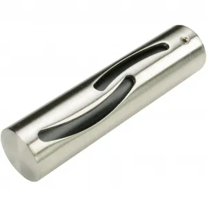 Наконечник карниза Liedeco «наконечник, концевая кнопка под нержавеющую сталь «Франция» Дижон - 2 шт.», (2 шт.), наконечник, цилиндр концевой кнопки, 2 шт, цвет edelstahlfarben