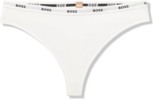 BOSS женские трусы-стринги с логотипом на поясе и низкой посадкой, Off-White