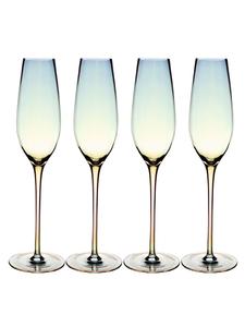 Бокал для игристого вина Просекко 200 мл, 4 бокала по 200 мл, радужное мерцание Intirilife