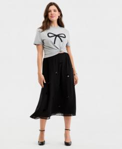 Женская юбка-миди с декором, надеваемая через голову On 34th, Deep Black Combo