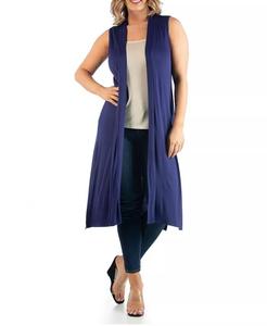 Асимметричный свитер-кардиган с открытым передом больших размеров 24seven Comfort Apparel, синий