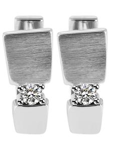 Adeliás Женские серьги - серьги-кольца на шарнирах из серебра 925 пробы с кубическим цирконием в серебре