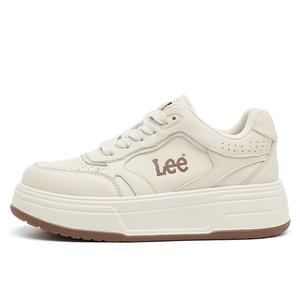 Lee Дышащие низкие скейтерские туфли для увеличения роста женские бежевые, цвет Beige