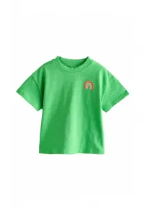 Футболка стандартного кроя с коротким рукавом и вышитым принтом Next, Green Rainbow