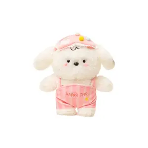 Супер милая плюшевая кукла щенок счастья высота 35см/45см OU DI PIG, розовый