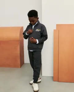 Детский комплект из 2 предметов: худи с воротником-стойкой и длинные брюки Kids El Corte Inglés, черный