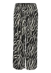 Брюки Dacia Amber Printed Kaffe, черные с принтом «античная зебра»