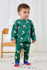 Детская хлопковая кофточка с длинными рукавами La Oca Bobo Choses, зеленый