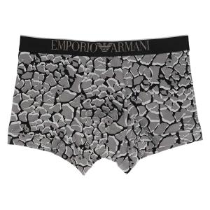 Боксерские шорты EMPORIO ARMANI с камуфляжным рисунком по всей поверхности, застежка спереди, европейский размер, цвет 98. Black