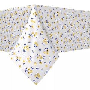 Прямоугольная скатерть, 100 % хлопок, 60x84 дюйма, узор «ромашка»