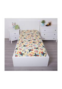 Жёлтая натяжная простыня 90x200 см из 100% хлопка с высотой борта 25 см Cofi