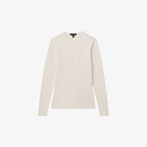 Топ Reiss x atelier maeve с глубоким вырезом из смесового шелка Reiss, белый