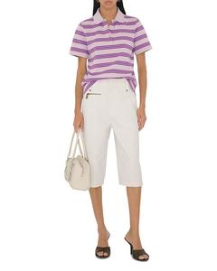 Поло в полоску Burberry, фиолетовый