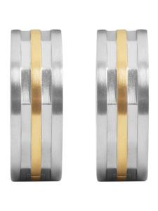 Adeliás Женские серьги - серьги-кольца на шарнирах из нержавеющей стали серебристого цвета