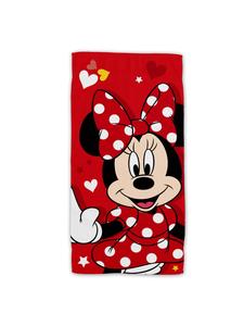 Disney Minnie Mouse Хлопковое пляжное полотенце, махровое банное полотенце с высококачественным принтом, 70x140 см, многоцветное