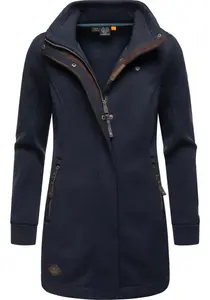 Толстовка в стиле рэгвир "Letrice Bonded", элегантная куртка на молнии с высоким воротником тонкой вязки Ragwear, цвет морской волны