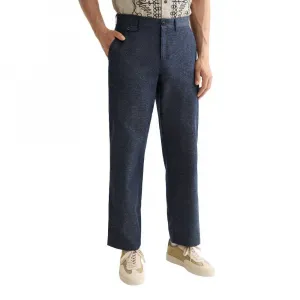 Брюки Scotch & Soda Otis Linen Twill Relaxed Straight Fit chino, синий