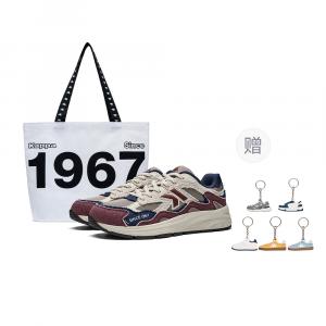 Kappa Износостойкие низкие кроссовки для бега унисекс солодовый бежевый коричневый - коричневый [бесплатная холщовая сумка+брелок], цвет Brown[Free Canvas Bag+Keychain]