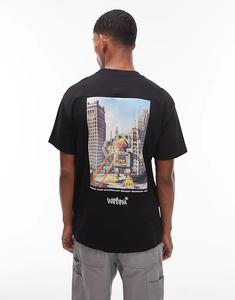 Футболка свободного кроя Carhartt WIP wiptopia с принтом сзади, черного цвета