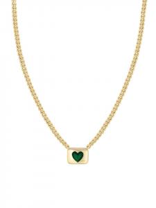 Faina Женская цепочка-колье золотисто-зеленого цвета