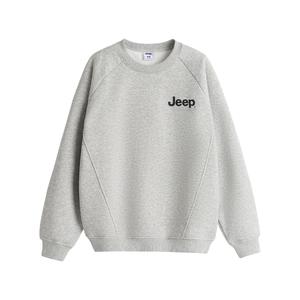 Детская толстовка с круглым вырезом утолщенная Jeep, серый