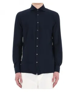 Синяя рубашка, сшитая на заказ, линия Culto Barba, синий