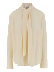 Шелковая блузка с бантом SA SU PHI, желтый