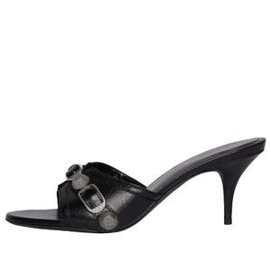 Сандалии cagole sandals 'leather black' Balenciaga, черный