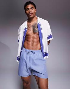 Плавки-шорты ASOS DESIGN средней длины серого цвета