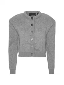 Кардиган с украшением в виде логотипа ROTATE BIRGER CHRISTENSEN, серый