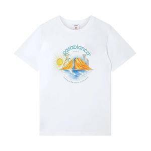 Футболка Casablanca Oasis Printed T-Shirt 'White', белый