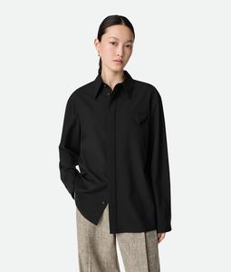 Fine wool shirt BOTTEGA VENETA, черный
