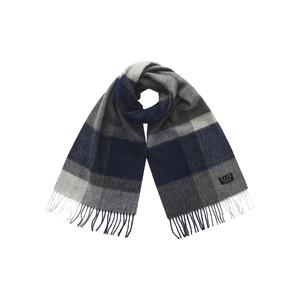 ELLE Вязаный шарф женский, Navy Blue Plaid (180*30CM)