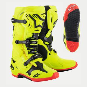 ALPINESTARS PROTECTS Мотоциклетные ботинки Xingyejiaobu T10 Trail, гоночная экипировка, всесезонные мужские, желтые черные красные 533, размер 43