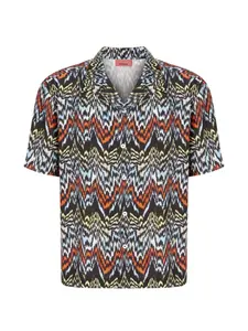 Рубашка с узором и короткими рукавами Missoni, черный
