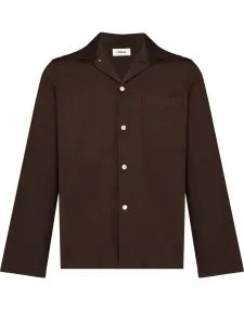 Рубашка с длинными рукавами TEKLA, коричневый