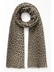 Теплый шарф "Леопардино" коричневого цвета collezione alessandro