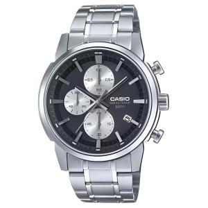 CASIO Часы Quartz Movement Stainless Steel Strap Watch Unisex Black Dial, Black Dial