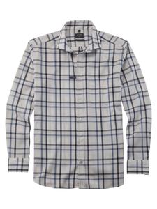 Рубашка на пуговицах классического кроя OLYMP, серый/базальтово-серый