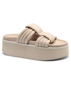 Кожаные тапочки Афина Inuikii, бежевый