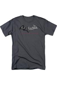 Футболка с коротким рукавом и логотипом Batman Arkham City для взрослых Gildan, цвет charcoal