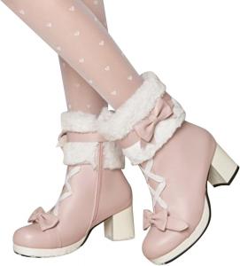 Женские зимние ботинки ZBYY с водонепроницаемой верхней частью и меховой подкладкой, средней высоты голенища, теплые и удобные, с противоскользящей подошвой для улицы, 10.5 Pink