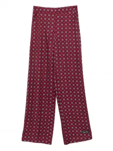 Брюки с геометрическим принтом Erika Cavallini, красный