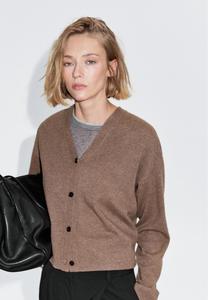 Кардиган Massimo Dutti V-NECK BUTTONED KNIT, Brown